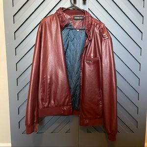 Members Only Faux Real Maroon Jacket